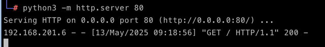 HTTP callback generated by the injected backup name